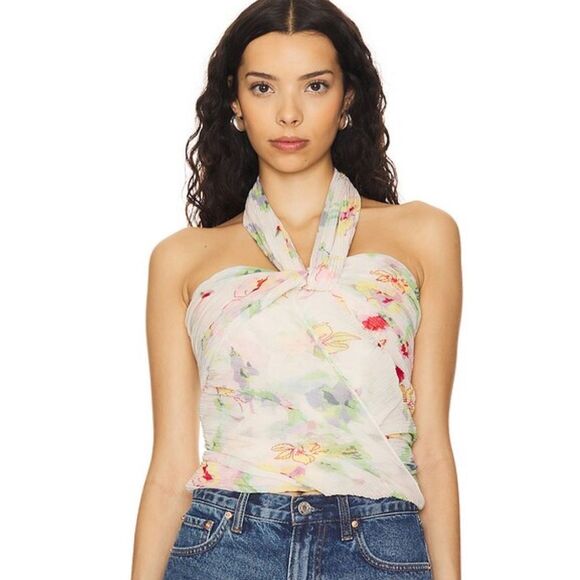 NWT For Love & Lemons Abby Strapless Top Size MM / Multi convertible revolve - Picture 2 of 13